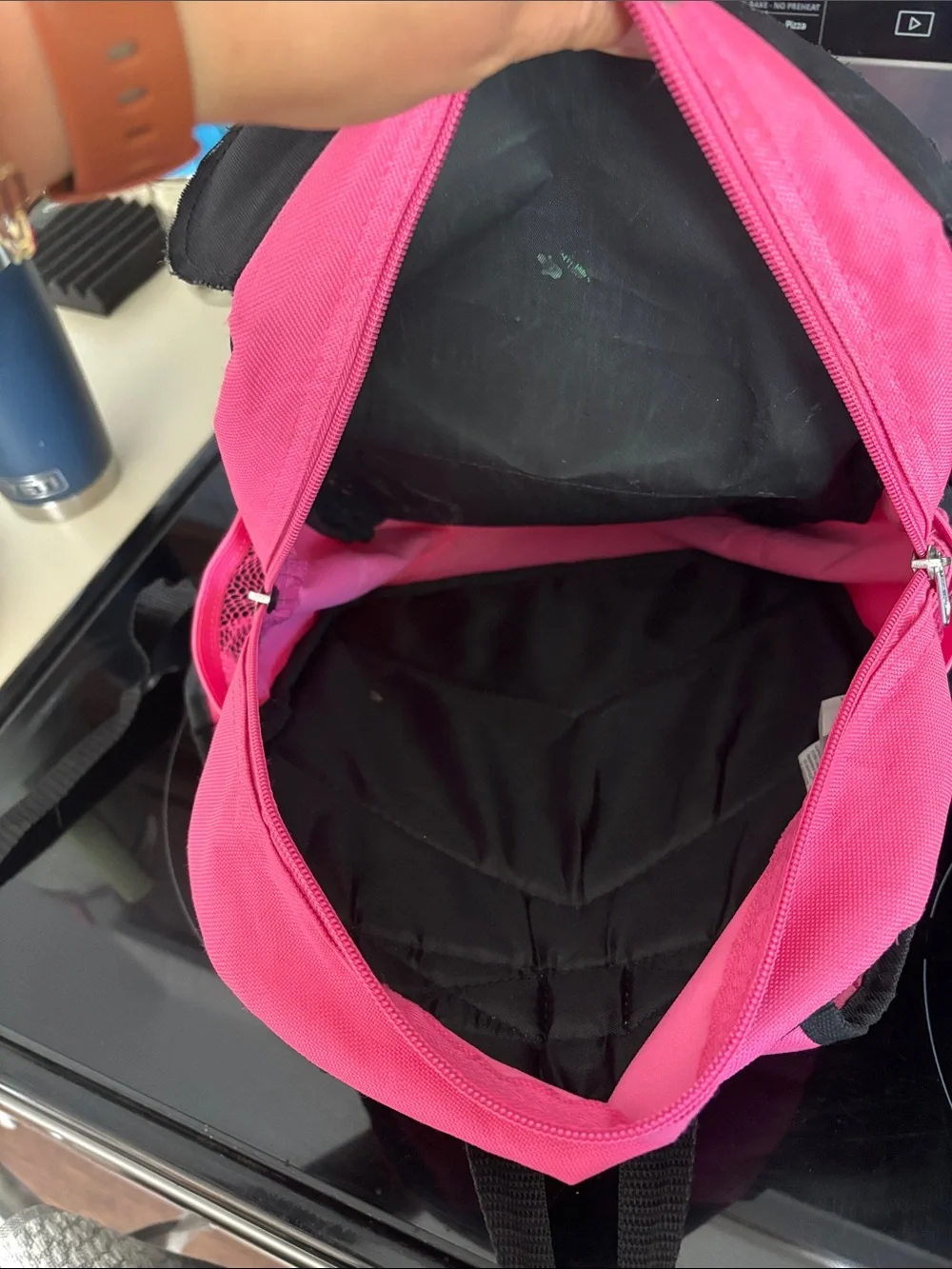 Disney Pink and Black Minnie Mouse Kids Backpack